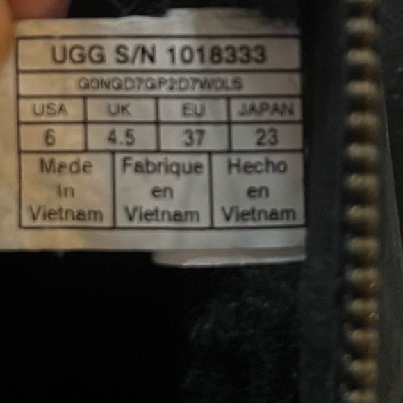 UGG SUVI WATERPROOF COLD RATED -32C/-26F SUEDE BOOTS BLACK US 6 /UK 4.5/EU 37 - Picture 15 of 15